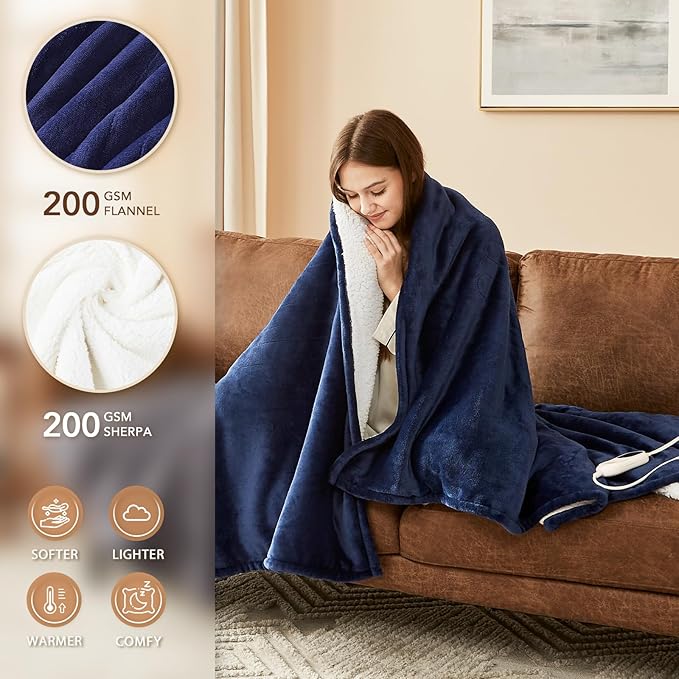 Homemate Heated Blanket Electric Throw - Image 2
