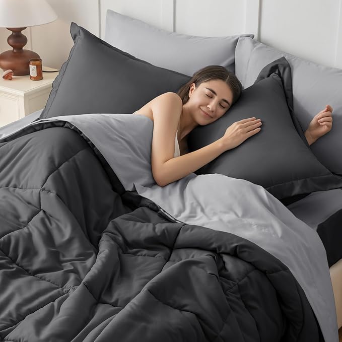 JOLLYVOGUE Full Comforter Set, Ultra-Soft Bed in a Bag Full Size 7 Pieces - Image 7