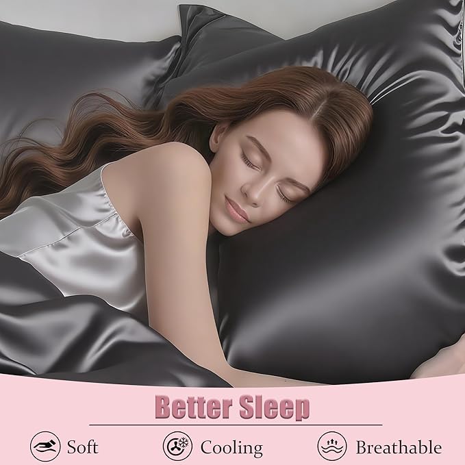 Mulberry Silk Pillow Cases 2 Pack Standard Size - Image 4