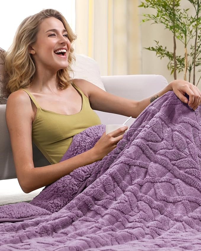 Cottonblue Jacquard Weighted Blanket 15lbs - Image 5