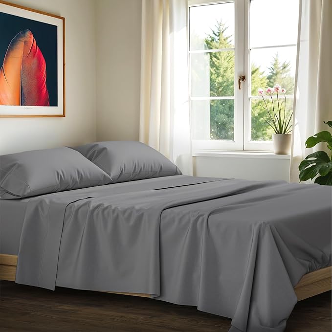 100% Egyptian Cotton King Size Sheets Set by AshtonSheets