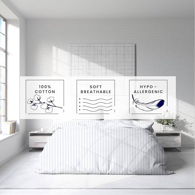 Kotton Culture 120"x98" 3 Pc Oversized King Duvet Cover Set 100% Egyptian Cotton - Image 6