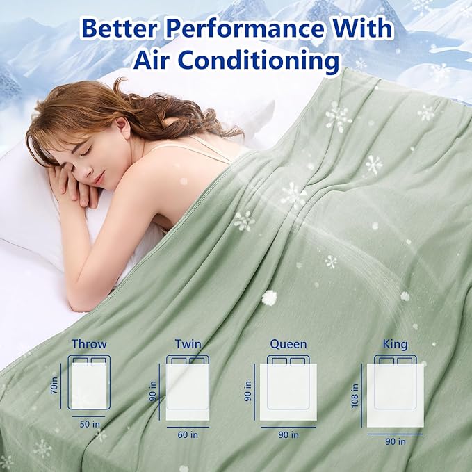 TOPCEE Cooling Blanketfor Night Sweats Absorbs Heat to Keep Adults, Children - Image 7