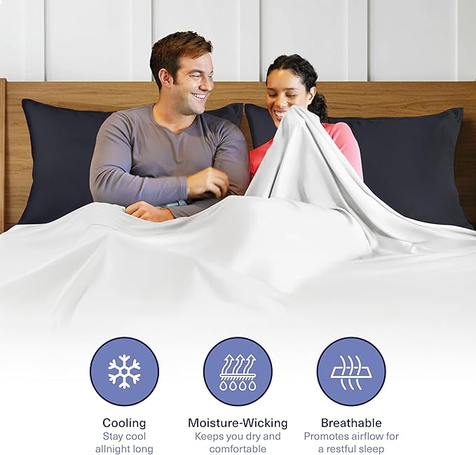 Kickoff Viscose Bamboo Pillowcase, 100% Organic Hidden Zippered Viscose Bamboo - Image 7