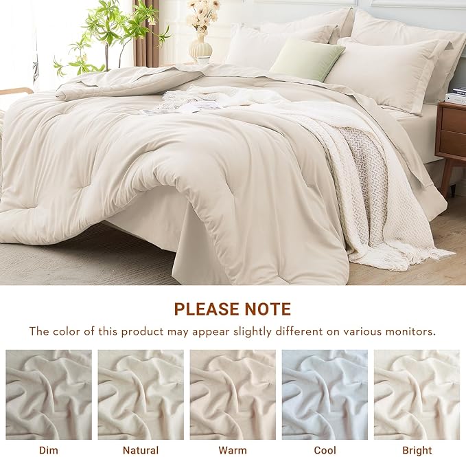 MUXHOMO 5 Pieces Twin XL Comforter Set, Soft Bed in a Bag Twin XL Size - Image 7