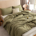 ROSGONIA Comforter Full Size for Girls Boys Teens Olive Green, Lightweight Dorm by ROSGONIA