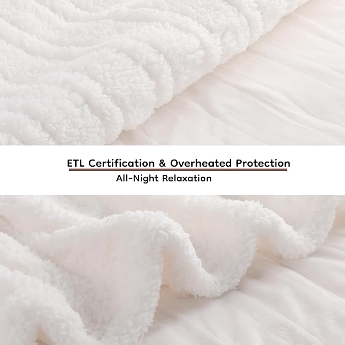 LaffyLo Heated Throw Blanket 50 x 60, Fast Heating Electric Blanket, Dual-Sided - Image 2