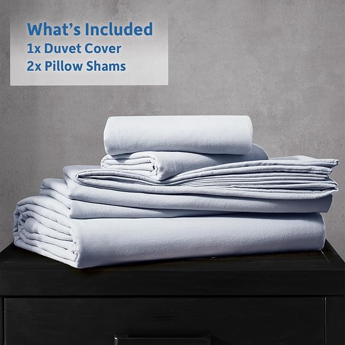 Nestl Ice Blue California King Duvet Cover Sets - Image 9