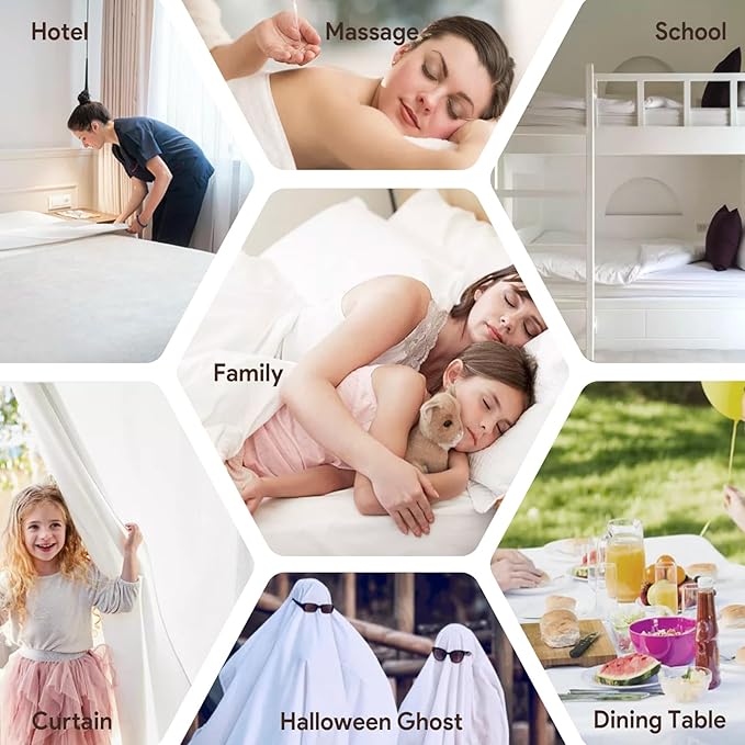 Maple&Stone Twin Flat Sheet 6 Pack, Premium Soft & Breathable, Brushed - Image 2