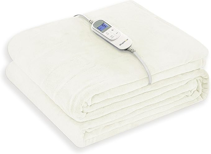 Wapaneus Foot Pocket Heated Blanket Electric Throw by Wapaneus
