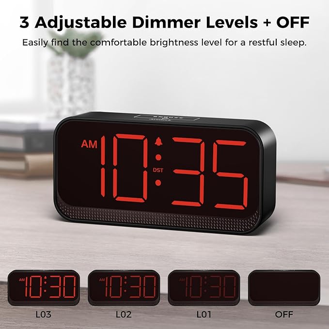 Acedeck Battery Operated Digital Clock: Cordless Small Alarm Clock - Image 5