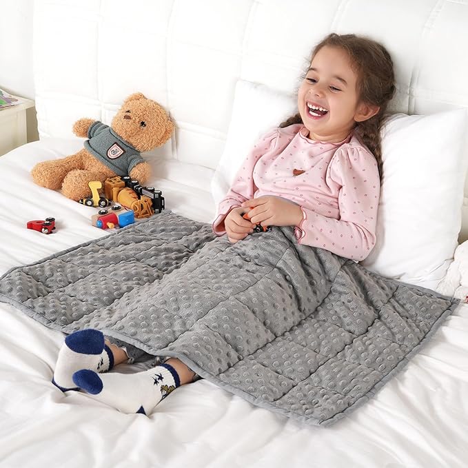 Kivik Weighted Lap Pad, Minky Dots Small Weighted Blanket 2lbs, Ultra-Soft by Kivik