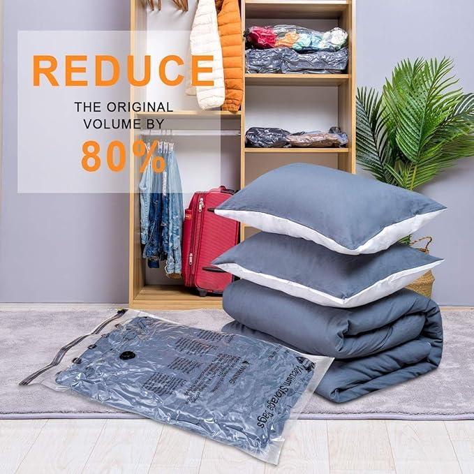 GONGSHI Vacuum Seal Bags for Clothing Travel & Home Storage, Travel Vacuum Bags - Image 9