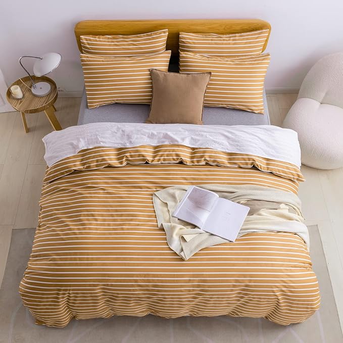 JELLYMONI Queen Duvet Cover Set, Cotton Duvet Cover 3 Pieces - Image 3