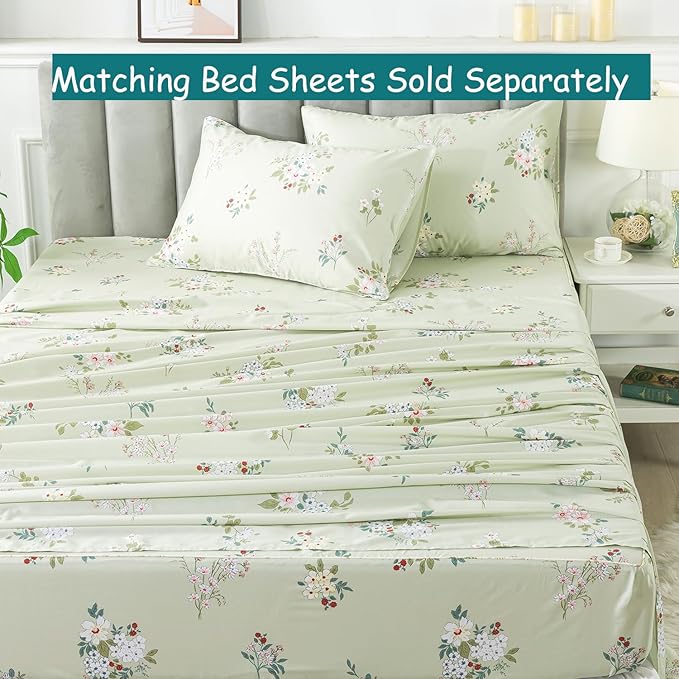 FADFAY Floral Duvet Cover Set Twin XL 100% Cotton College Bedding Vintage - Image 6