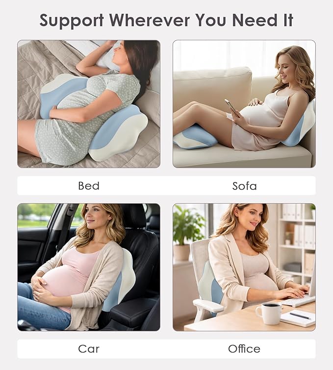 Pregnancy Pillows for Sleeping, Memory Foam Maternity Pillow Support for Back - Image 5