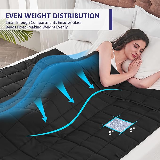 King Size Weighted Blanket for Adults Cooling Heavy Blanket for Sleeping - Image 7