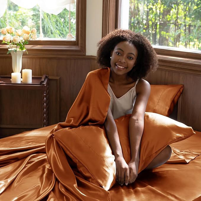 CozyLux Satin Sheets King Size Sheet Set - Image 5