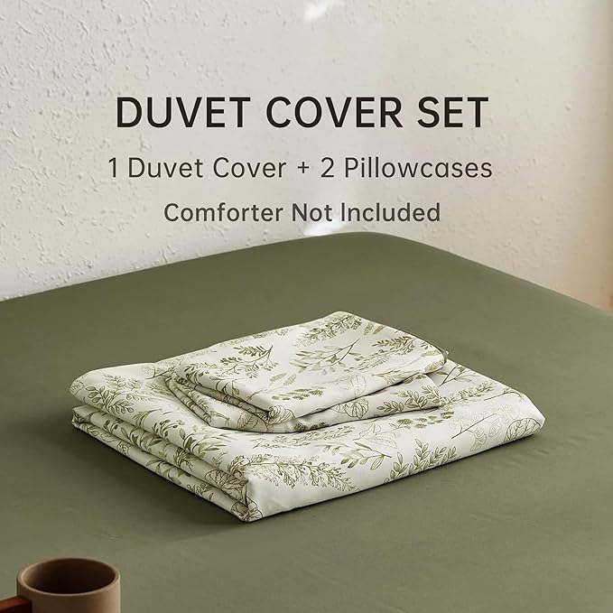 BOLINLIVING Floral Duvet Cover Full Size, Breathable Soft Microfiber Bedding Set - Image 8