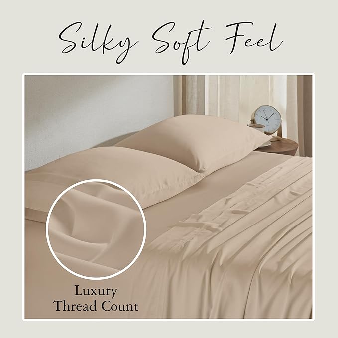 Karissa Mae Cooling Bamboo Viscose Queen Size Pillowcase Set | 100% FSC - Image 6
