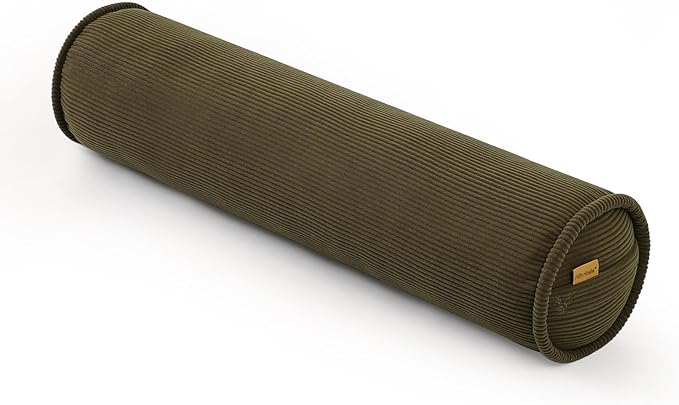 Long Bolster Pillow for Bed – Soft Corduroy Body Pillow for Adults, Ergonomic Full-Length Support for Better Sleep,39 x 7.87 Inches,Martini 0live