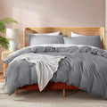 Nestl Grey Duvet Cover King Size by Nestl
