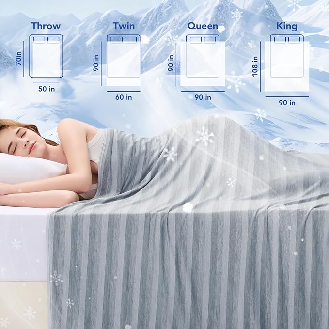GOHERO Cooling Blanket Queen Size- 90"x90" Summer Cooling Throw Blanket - Image 7