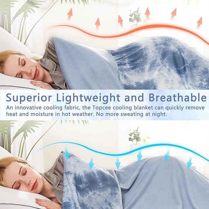 Topcee Cooling Blanket for Hot Sleepers and Night Sweats, 100% Oeko-Tex - Image 5