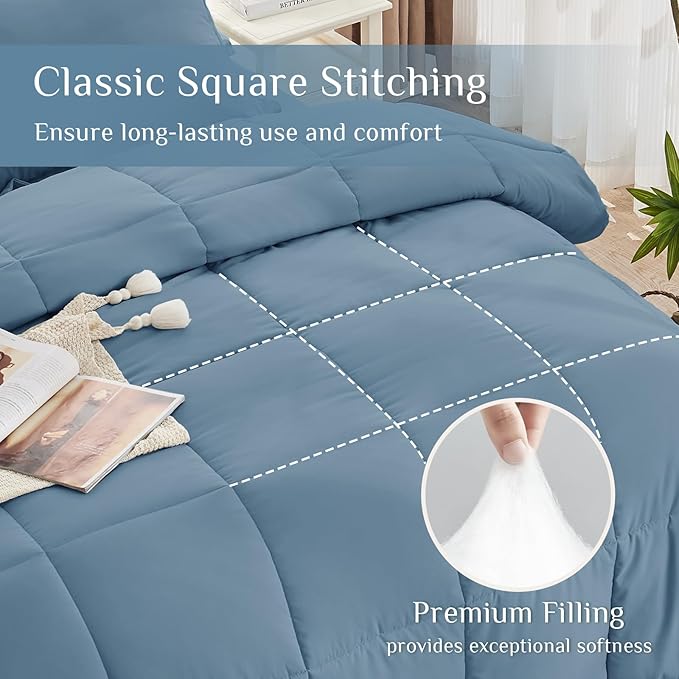 JOLLYVOGUE California King Comforter Set, Ultra-Soft Bed in a Bag Cal King Size - Image 3