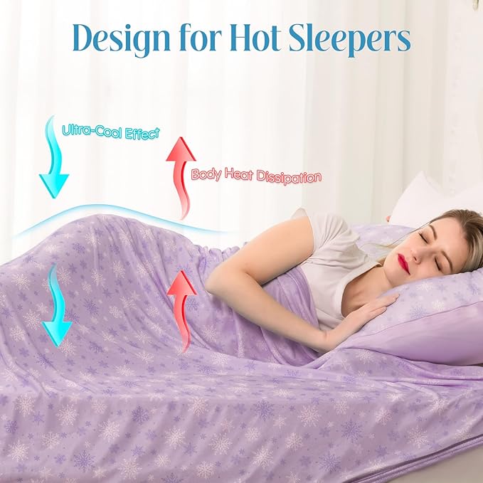 OIGAE Cooling Blanket for Hot Sleepers – Thin Summer Cooling Blanket Queen Size - Image 2