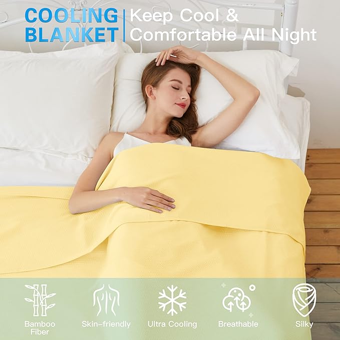 AmyHomie Cooling Blanket Queen Size, 100% Rayon Derived from Bamboo, Cool - Image 2