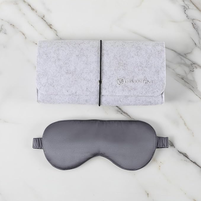 DISANGNI Silk Set: 22 Momme 100% Natural Mulberry Silk Pillow Case & Eye Mask - Image 2