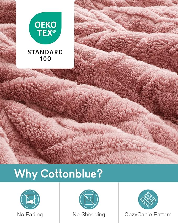 Cottonblue Jacquard Weighted Blanket 15 lbs - Image 3