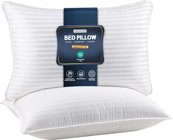 Utopia Bedding Bed Pillows for Sleeping Standard Size, Down Alternative Pillow by UTOPIABEDDING