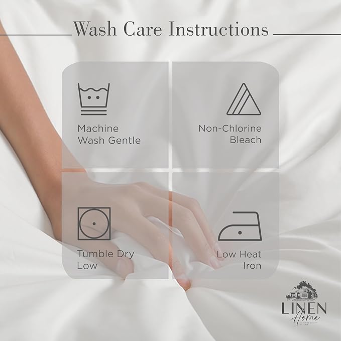 Linen Home 100% Cotton Percale 1 Flat Sheet, King Size - Image 7