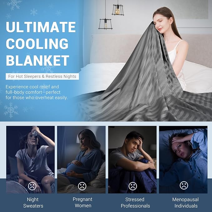 Elegear Revolutionary Cooling Blanket King, Absorbs Heat to Keep Body Cool - Image 6