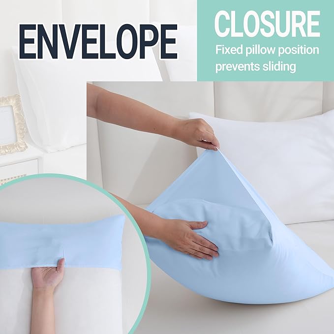 ZPECC Pillow Cases King Size Set of 4, 20x36 Envelope Closure Pillowcases - Image 5