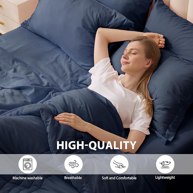King Comforter Set Navy - Image 4