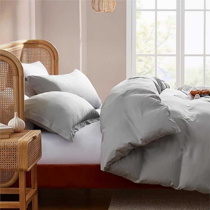 Nestl Light Grey Duvet Cover King Size - Image 7