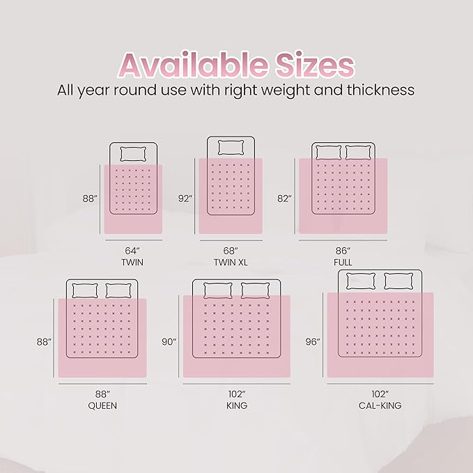 Utopia Bedding Queen Comforter Duvet Insert, Quilted Pink Comforter - Image 8