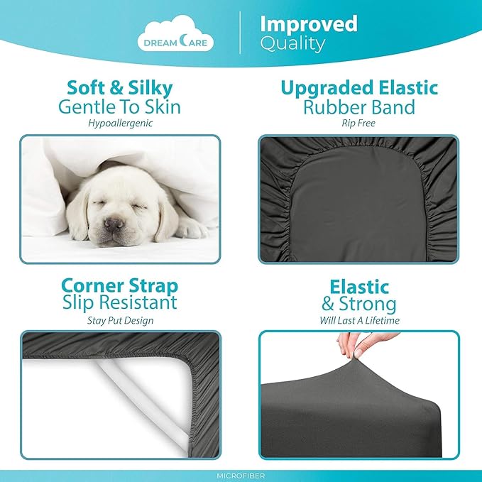 DREAMCARE King Fitted Sheet - Image 6