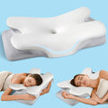 Cervical Neck Pillow for Pain Relief Sleeping, Cooling Ergonomic Contour Side by TujamiCervicalNeckPillow