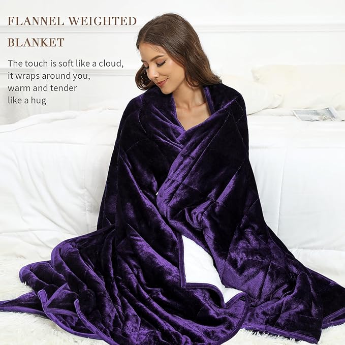 Alomidds Weighted Blanket Twin Size 20lbs 48x72 inches, Sherpa Weighted Blankets - Image 6