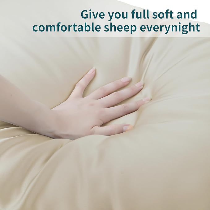 Bamboo Viscose Zippered Pillow Cases Standard Size Set of 2, 400 Thread Count - Image 5