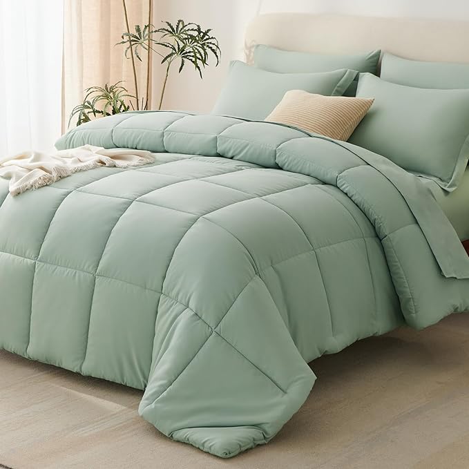 CozyLux Full Size Comforter Sets Sage Green by CozyLux