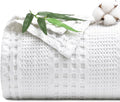 PHF Cooling Waffle Blanket Queen Size, Lightweight 60% Rayon from Bamboo & 40% by PHF