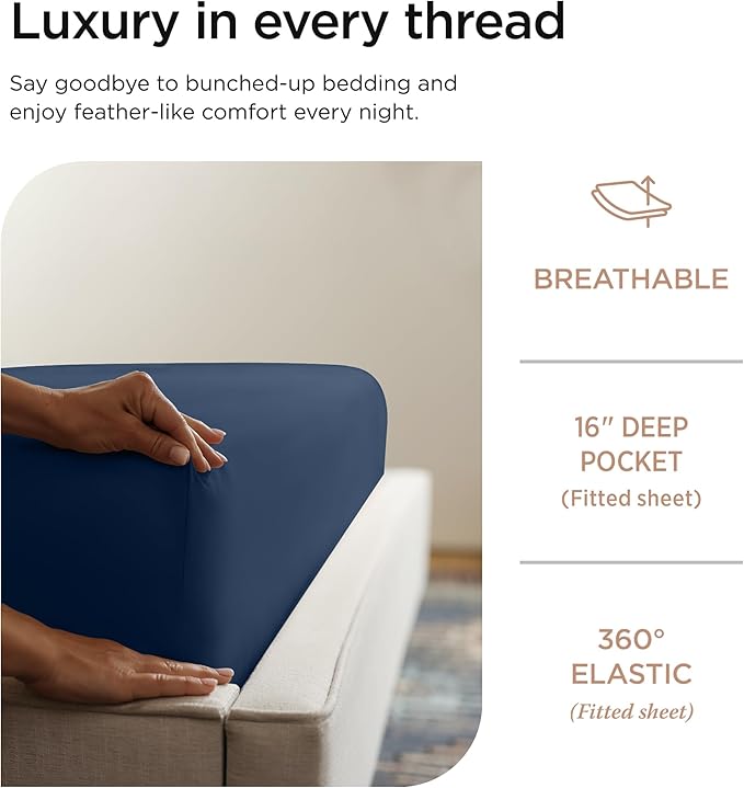 Threadmill Luxury 800 Thread Count Twin 100% Cotton Sheets - Image 5