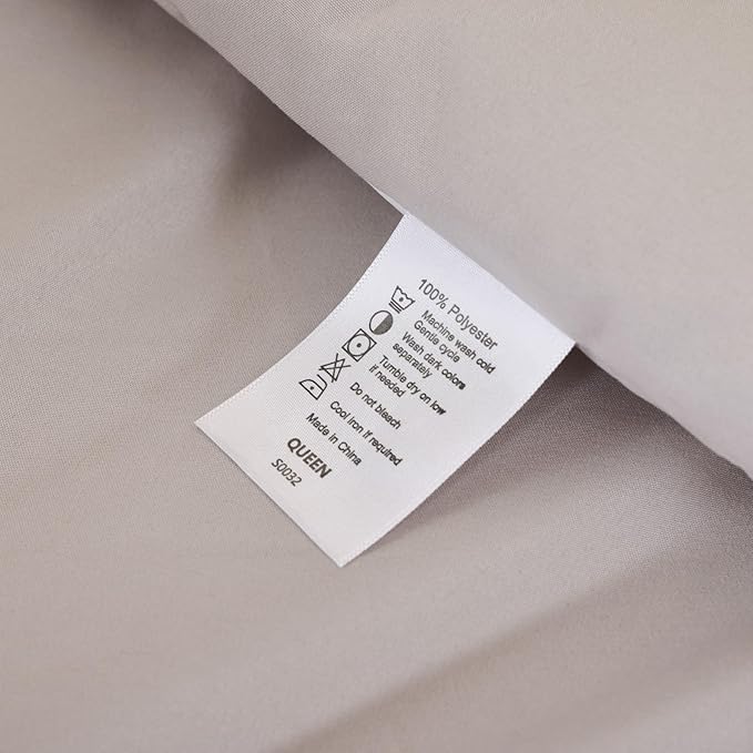 ROSGONIA Comforter Full Size for Girls Boys Teens Linen Grey - Image 8
