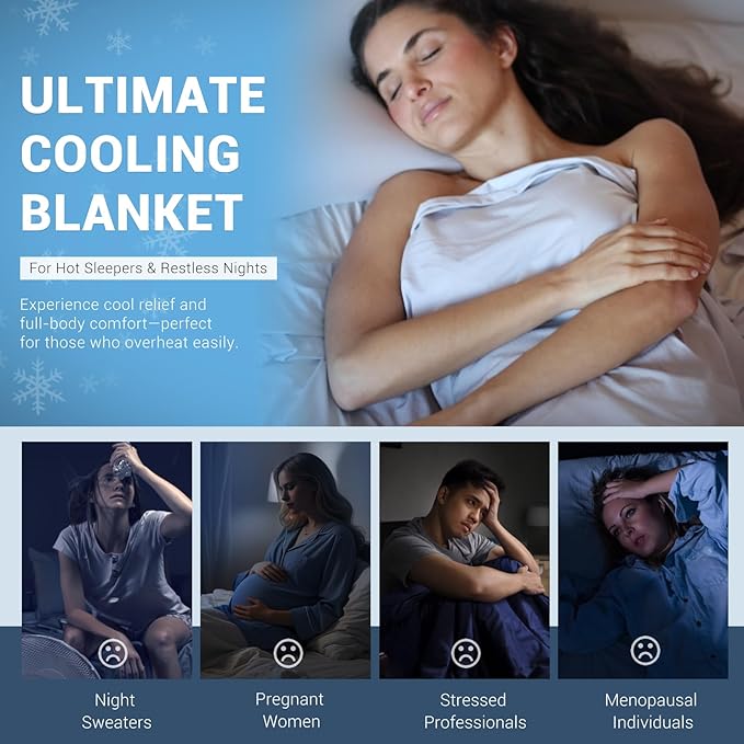 Elegear Cooling Blankets for Hot Sleeper Throw XL, Arc-Chill 3.0 Cool Fiber - Image 9
