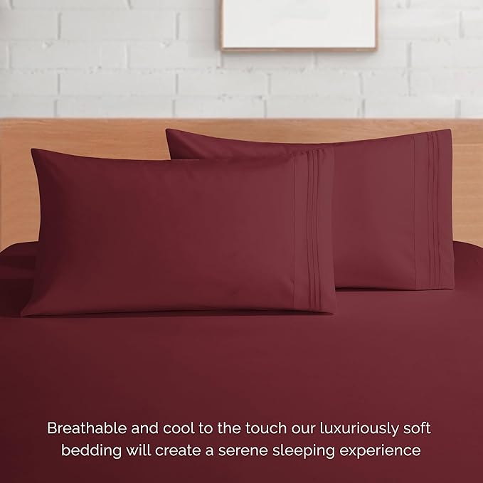 Elegant Comfort Luxurious 1500 Premium Hotel Quality Microfiber 4-Piece Sheet - Image 7